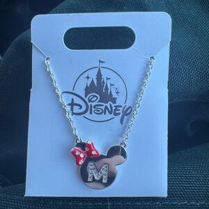 Disney Necklace - Minnie Mouse Icon - Initial M